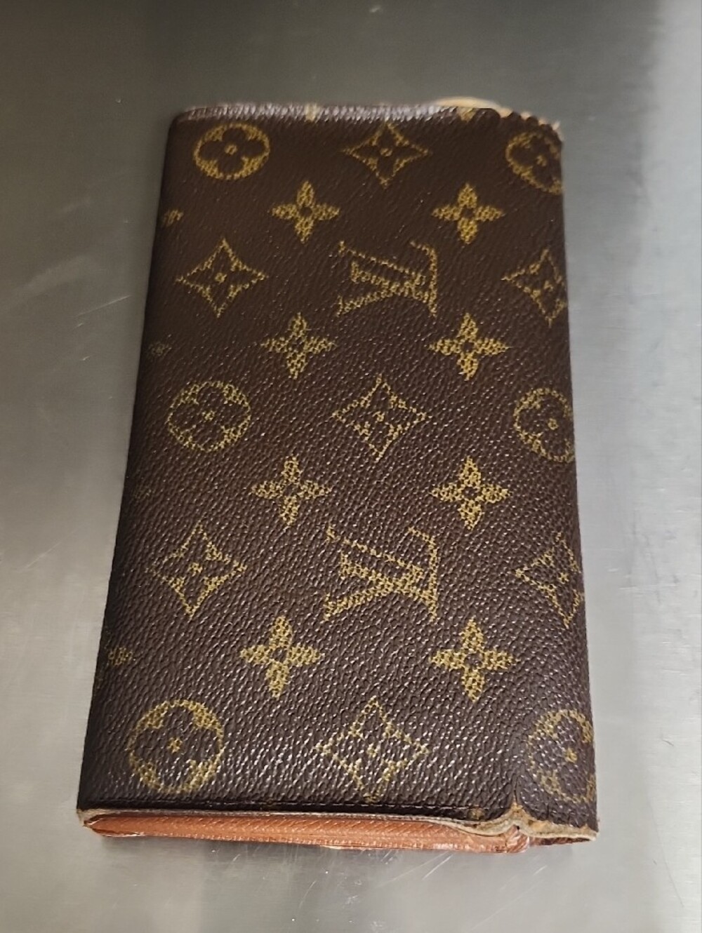 Louis Vuitton Monogram Folded Wallet in Brown and Gold - Picture 3 of 9